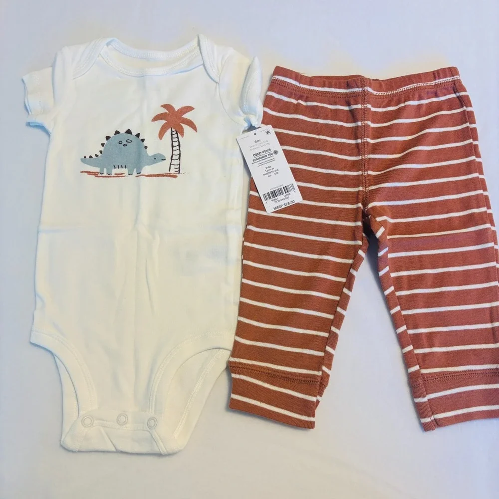 2 piece Carter's Dinosaur Themed Outfit-6 M
